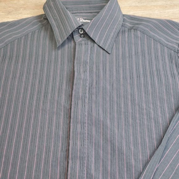 7 Diamond button up long sleeve shirt size M - Picture 4 of 8